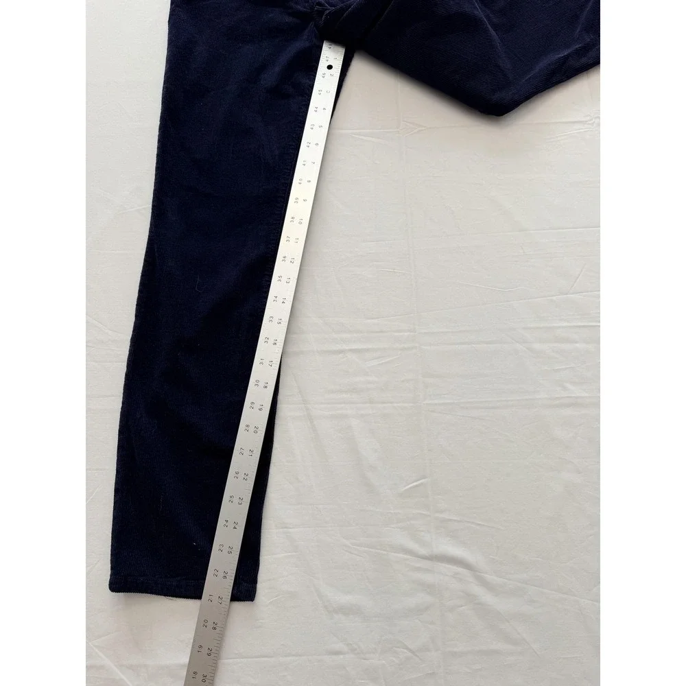 Good American Corduroy Pants Womens 4/27‎ Blue Good Classic Straight Leg Stretch